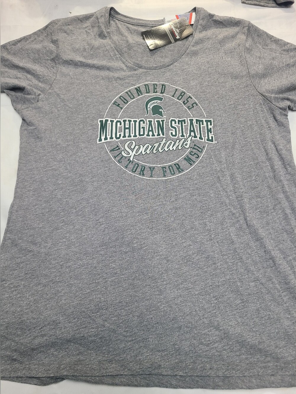 Women's Michigan State Spartans T-Shirt  Gray Size Large